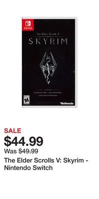 Game Stop The elder scrolls v: skyrim - nintendo switch offer