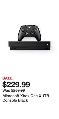 Game Stop Microsoft xbox one x 1tb console black offer