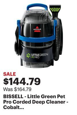 Best Buy Bissell - little green pet pro corded deep cleaner - cobalt blue/titanium offer