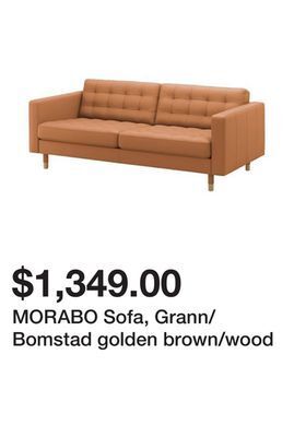 Morabo sofa, grann/bomstad golden brown/wood