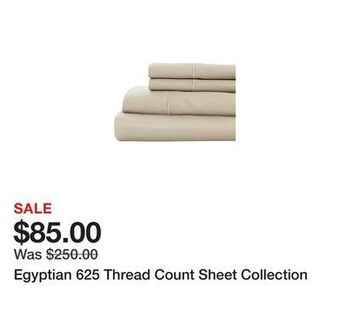 Belk Egyptian 625 thread count sheet collection offer