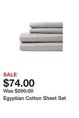 Belk Egyptian cotton sheet set offer