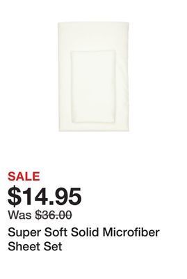 Belk Super soft solid microfiber sheet set offer