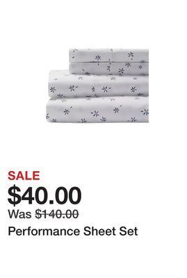 Belk Performance sheet set offer