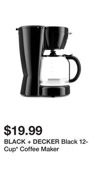 Big Lots Black 12-cup* coffee maker offer