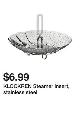 Ikea Klockren steamer insert, stainless steel offer