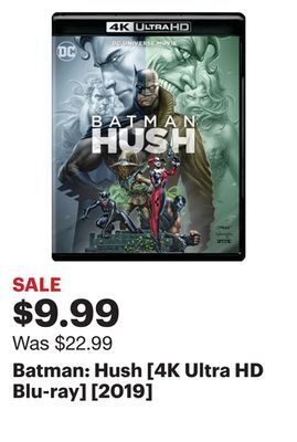 Best Buy Batman: hush [4k ultra hd blu-ray] [2019] offer