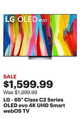 Best Buy Lg - 65 class c2 series oled evo 4k uhd smart webos tv offer