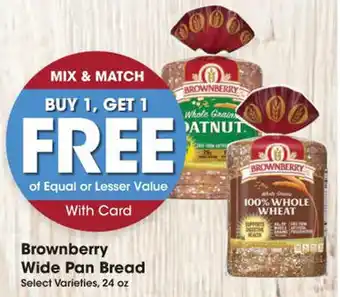 Kroger Brownberry Wide Pan Bread Select Varieties, 24 oz offer