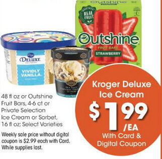 Kroger Kroger Deluxe Ice Cream offer