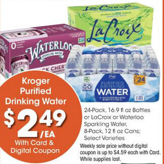 Kroger Kroger Purified Drinking Water offer