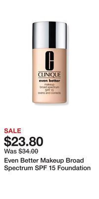 Ulta Beauty Even better makeup broad spectrum spf 15 foundation offer