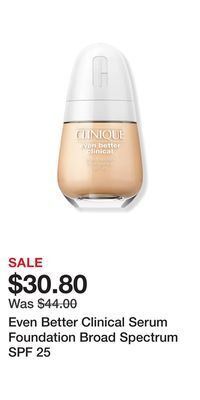 Ulta Beauty Even better clinical serum foundation broad spectrum spf 25 offer