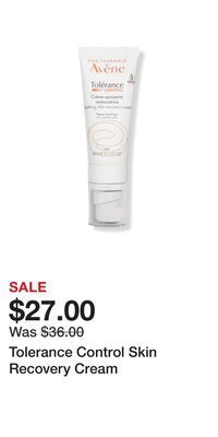 Ulta Beauty Tolerance control skin recovery cream offer
