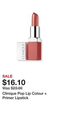 Ulta Beauty Clinique pop lip colour + primer lipstick offer
