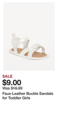 Old Navy Faux-leather buckle sandals for toddler girls offer