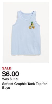 Old Navy Softest graphic tank top for boys offer