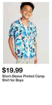 Old Navy Short-sleeve printed camp shirt for boys offer