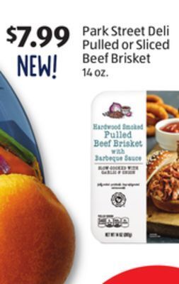 Aldi Park street deli pulled or sliced beef brisket offer