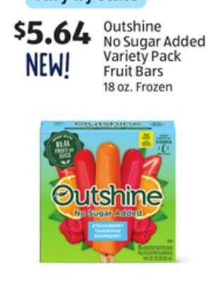 Aldi Outshine no sugar added variety pack fruit bars offer