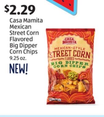 Aldi Casa mamita mexican street corn flavored big dipper corn chips offer
