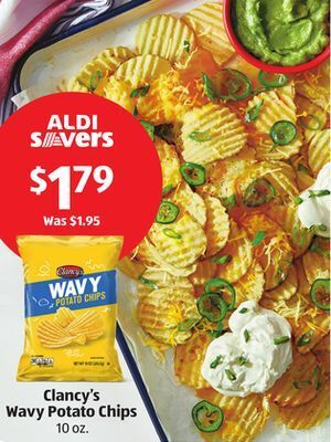 Aldi Clancy's wavy potato chips offer