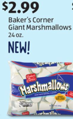 Aldi Baker's corner giant marshmallows offer
