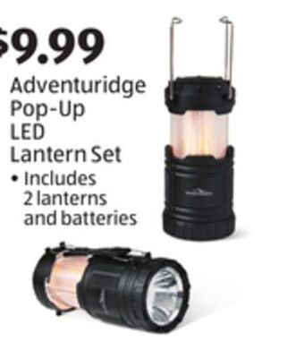Aldi Adventuridge pop-up led lantern set offer