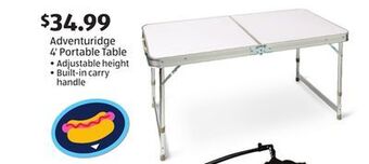 Aldi Adventuridge 4' portable table offer