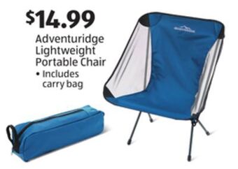Aldi Adventuridge lightweight portable chair offer