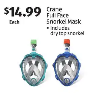 Aldi Crane full face snorkel mask offer