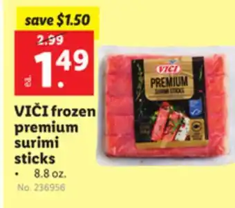 Lidl Viči frozen premium surimi sticks offer