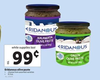 Lidl Eridanous olive paste offer