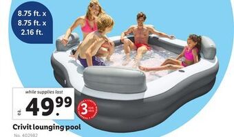 Lidl Crivit lounging pool offer