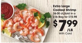 Kroger Extra large cooked shrimp offer