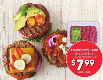 Kroger Laura's 92% lean ground beef offer