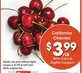 Kroger California cherries offer