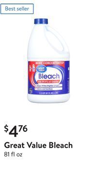 Walmart Great value bleach offer