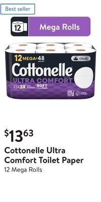 Walmart Cottonelle ultra comfort toilet paper offer