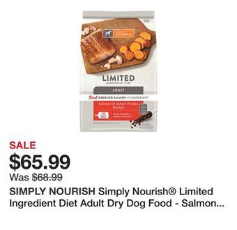 Petsmart Simply nourish® limited ingredient diet adult dry dog food - salmon & sweet potato offer