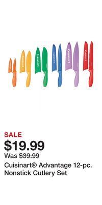 Kohl's Cuisinart® advantage 12-pc. nonstick cutlery set offer