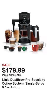 Kohl's Ninja dualbrew pro specialty coffee system, single-serve & 12-cup drip coffee maker cfp301 offer