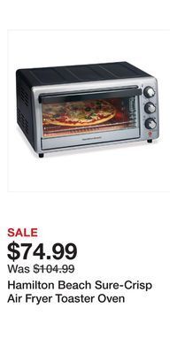 Kohl's Hamilton beach sure-crisp air fryer toaster oven offer