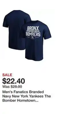 Kohl's Men's fanatics branded navy new york yankees the bomber hometown collection t-shirt offer