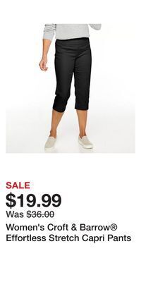 Kohl's Women's croft & barrow® effortless stretch capri pants offer