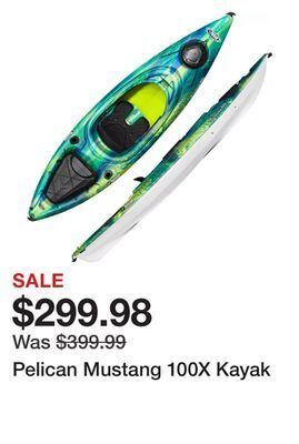 Dick's Sporting Goods Pelican mustang 100x kayak offer