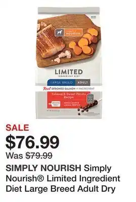Petsmart Simply nourish® limited ingredient diet large breed adult dry dog food - salmon & sweet potato offer