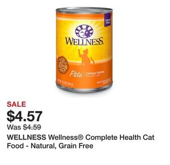Petsmart Wellness® complete health cat food - natural, grain free offer