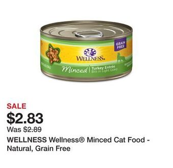 Petsmart Wellness® minced cat food - natural, grain free offer