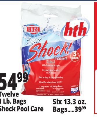 Ocean State Job Lot Hth super shock pool shock treatment, 12 count offer